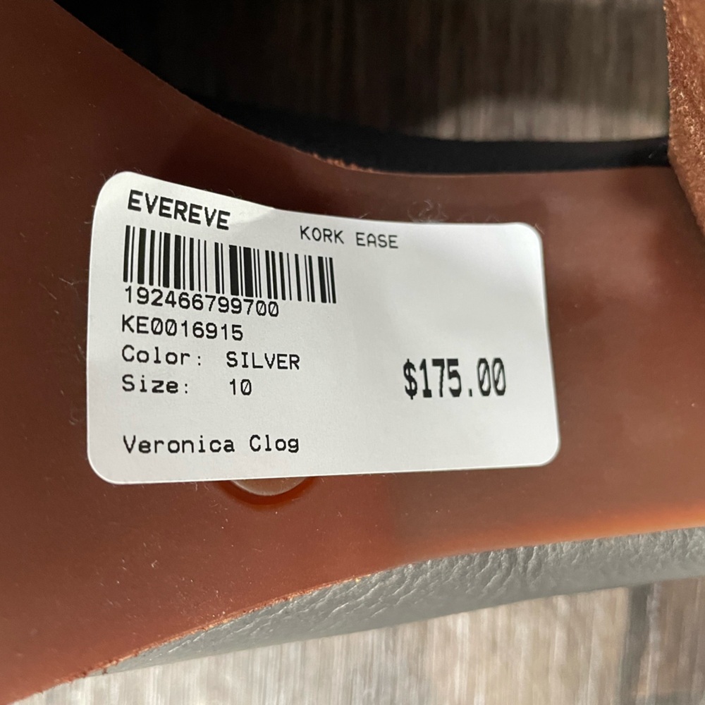 KORK-EASE women's veronica clog shoes platform mule in silver NWOB SZ 10 - Picture 11 of 12